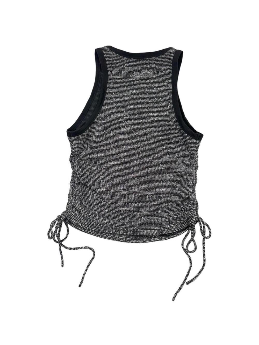 Blue B Heathered Racerback Tank Top with Ruched Drawstring Sides - Picture 2 of 8